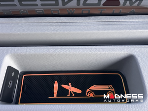 Volkswagen ID. Buzz Interior Upgade Kit - Non Slip Rubber Liner Kit - Orange